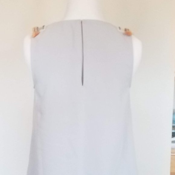 Rachel Roy Grey Sleeveless Top with Beaded Sequin Detail Size XS - Picture 2 of 10